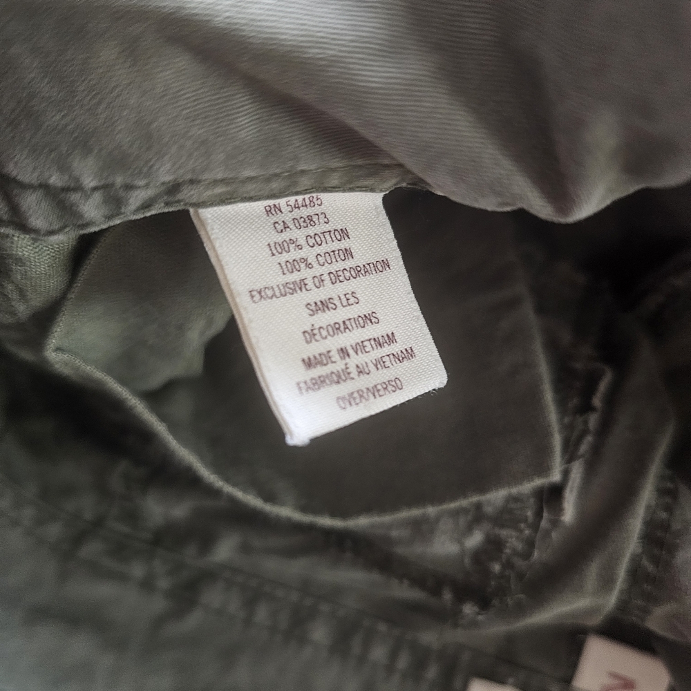 Vtg American Eagle Y2K Cargo Pants 2 Olive Green Utility Low Rise Streetwear - Picture 11 of 16